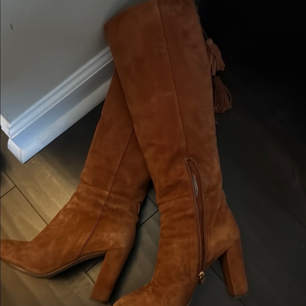 Twin set Suede Tan Knee-High Boots - Picture 7 of 7
